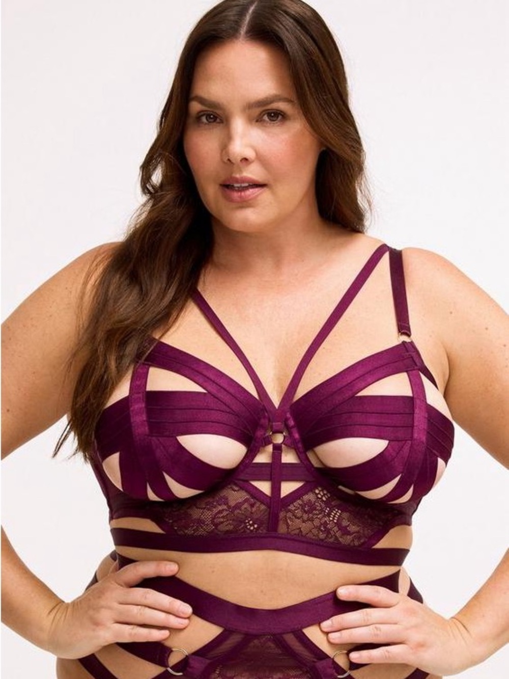 NEW Torrid Strappy Vixen Underwire Bra Potent Purple 2 2X 18 20
